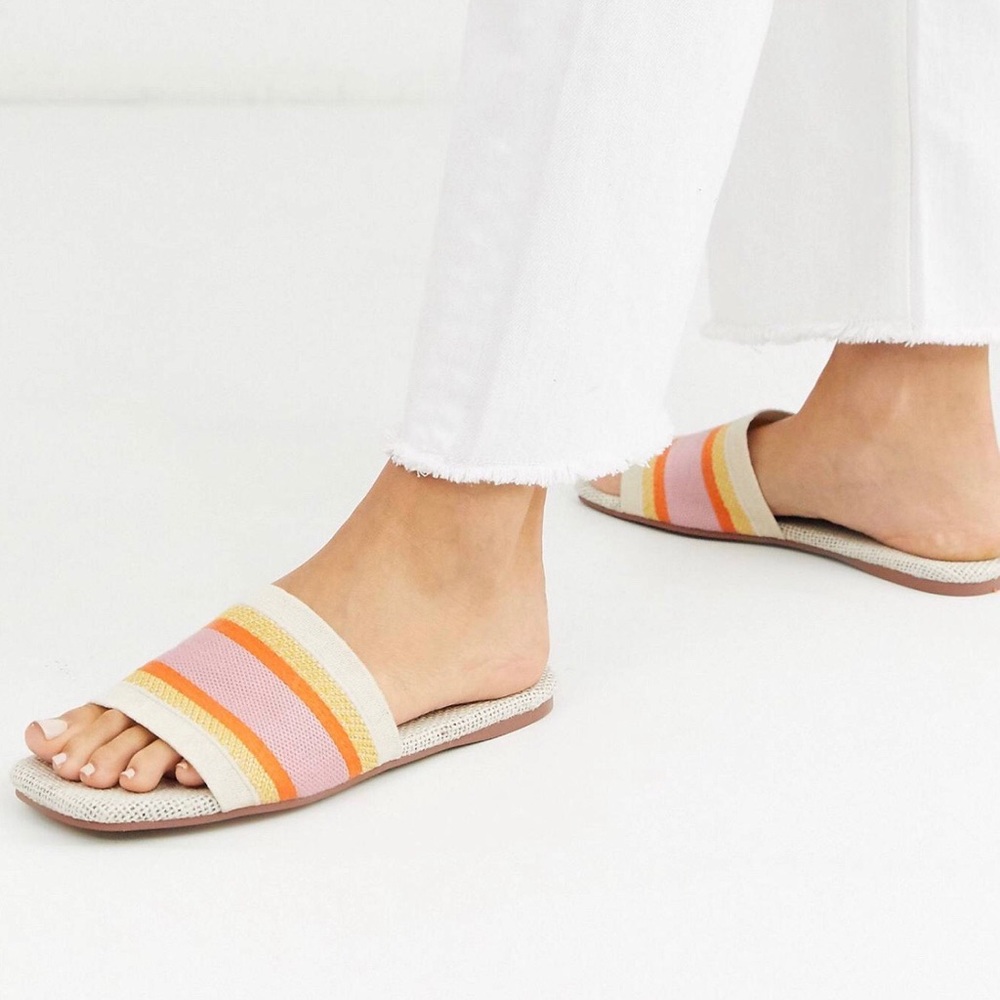 *BRAND NEW* ASOS Fulham stripe mule sandals